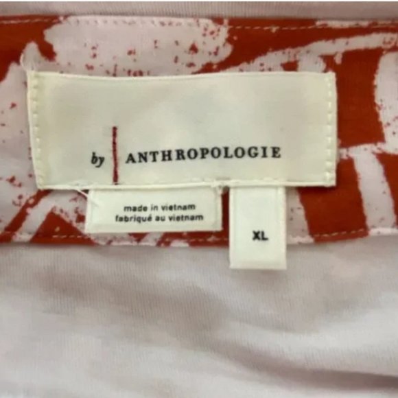 3for$40🤑 Like New! - Anthropologie Bodhi Red Print Tie Waist Blouse - XL - Picture 5 of 8